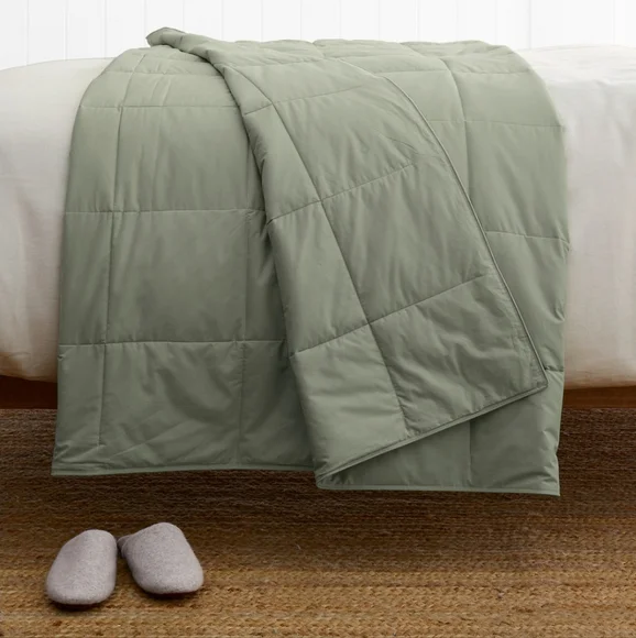Garnet Hill Green Comforter Luxurious Bedding - Picture 7 of 7